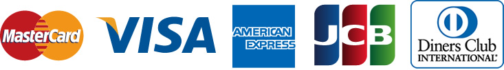 VISA / MasterCard / JCB / AMEX / Diners