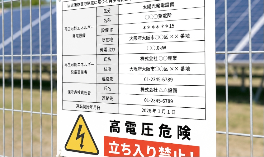 太陽光発電標識