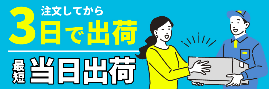 3日で出荷最短当日出荷